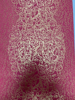 Cavalli Italian Wallpaper Designer Pink Gold Damask 10m x 70cm 14007RC