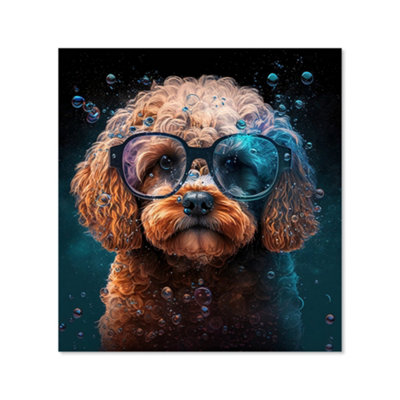 Cavapoo Dog Face Splashart Premium Glass Kitchen Splashback W900mm x H650mm