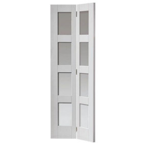 Cayman White Glazed Internal Bi-fold Door