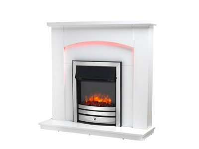 Cayton Electric Fireplace Suite - Chrome