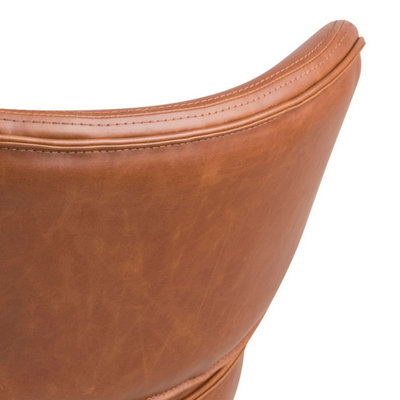 Cazar Lounge Chair with Sledged Legs in Brown