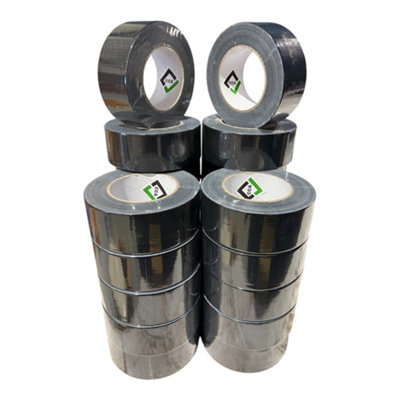 CCA Strong Black Gaffer Duct Tape Cloth Easy Tear 50m x 48mm Roll x24