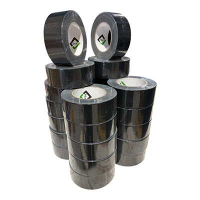 CCA Strong Black Gaffer Duct Tape Cloth Easy Tear 50m x 48mm Roll x24
