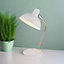 CCG JOSIE White and Copper Arch Desk Lamp Study Light