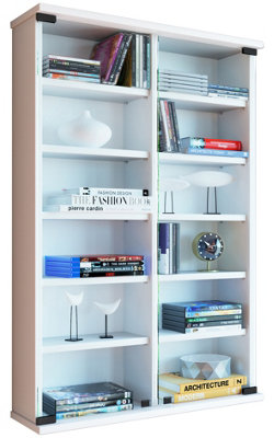 CD DVD Wall Rack Cabinet Zuntisa Glass Door