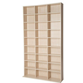 CD Shelf Unit Christel - 27 compartments for up to 1080 CDs - beech