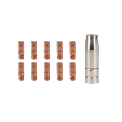 Cebora 130&110 Encliqueter 130 1x Linceul/ajutage & 5 X 0.8mm Bouts De Soudure