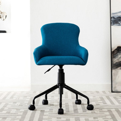 Cecil Linen Swivel Desk Study Home Office Livingroom Bedroom Computer Modern Chair Blue~5055744821928 01c MP?$MOB PREV$&$width=768&$height=768