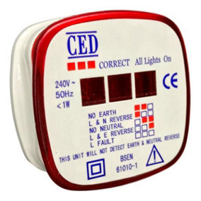 CED RMT Plug In Ring Main Socket Tester - 13 Amp