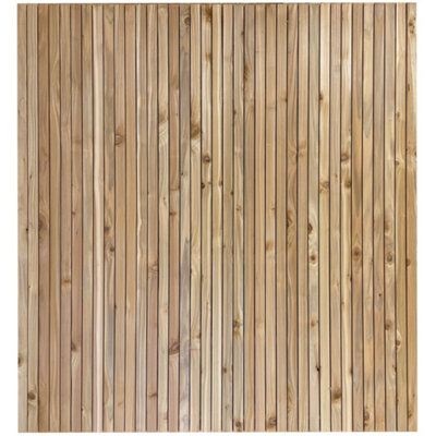 Cedar Slatted Fence Panels - Vertical - 1800mm Wide x 1800mm High - 6mm Gaps