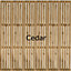 Cedar Slatted Fence Panels - Vertical - 2400mm Wide x 1200mm High - 16mm Gaps