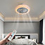 Ceiling Fan with Light and Remote Control Modern Enclosed 6 Speed 3 Color Temperatures Smart LED Dimmable Lighting