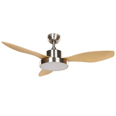 Ceiling Fan with Light BANDERAS with Remote Silver