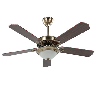 Ceiling Fan with Light BEGEJ with Remote Dark Brown
