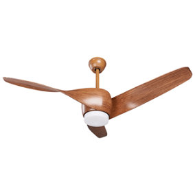 Ceiling Fan with Light Brown PARIA