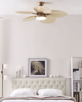 Ceiling Fan with Light Gold BORMEJO