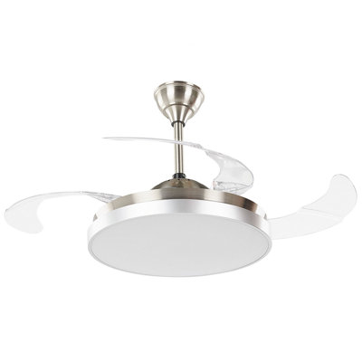 Ceiling Fan with Light IBAR with Remote Transparent