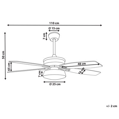 Ceiling Fan with Light LOGAN with Remote White