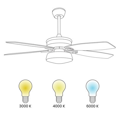 Ceiling Fan with Light LOGAN with Remote White