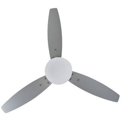 Ceiling Fan with Light MLAVA with Remote Silver