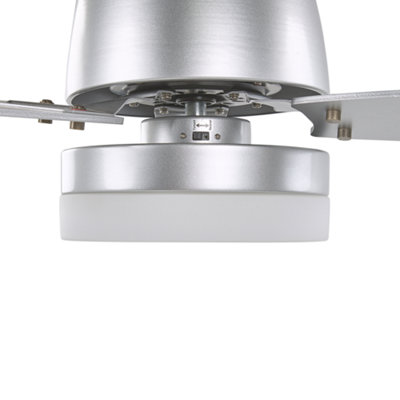 Ceiling Fan with Light MLAVA with Remote Silver