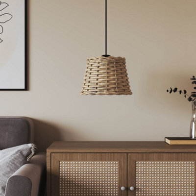 Ceiling Lamp Shade Brown 20x15 cm Wicker
