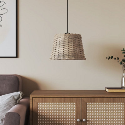 Ceiling Lamp Shade Brown 30x20 cm Wicker