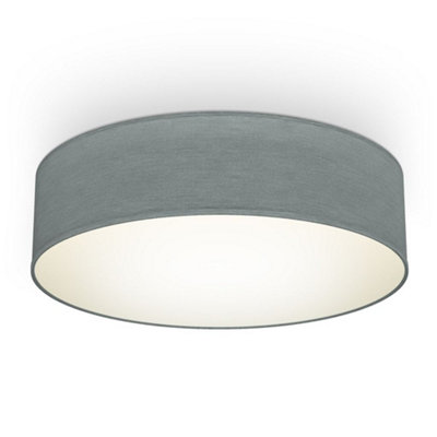 Ceiling Light 2-light Fabric Shade Living Room Bedroom Hallway 30 cm Grey