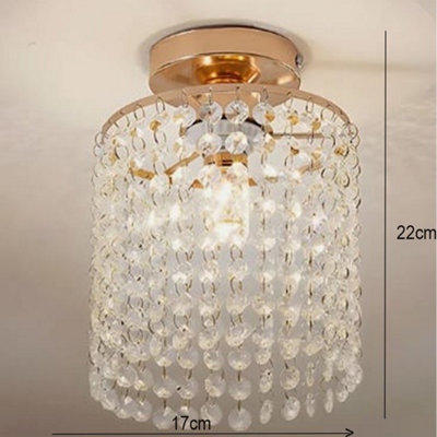 Ceiling Light Crystal Flush Mount Modern Mini Chandelier Gold G9