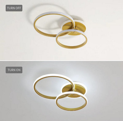 Ceiling Light Gold Round 42W Modern LED Ceiling Light Warm White