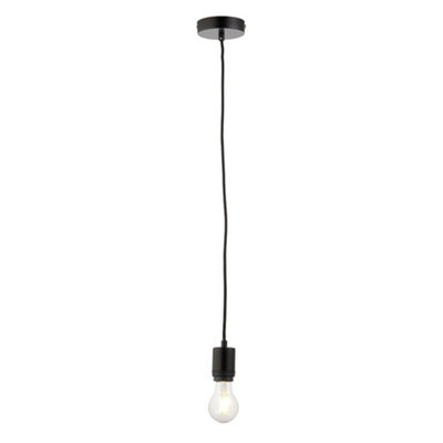 Ceiling Pendant Light Matt Black 40W E27 Dimmable Studio Cable Set