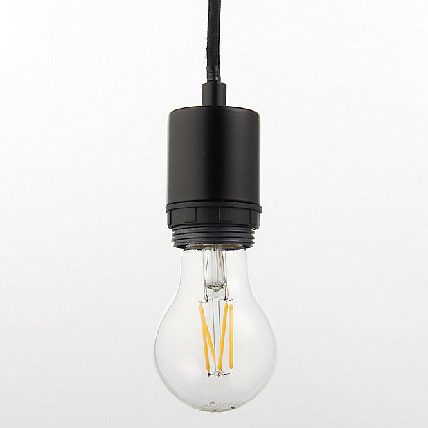 Ceiling Pendant Light Matt Black 40W E27 Dimmable Studio Cable Set | DIY at  B&Q