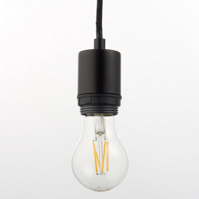 Dimmable Studio Pendant Light 40W B&Q Black Set Matt DIY Ceiling E27 | at Cable