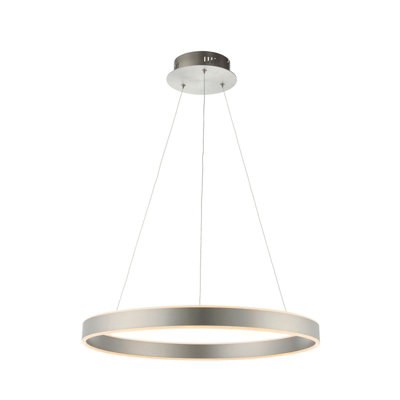Ceiling Pendant Light Matt Nickel & Frosted Acrylic 43W LED Bulb Included