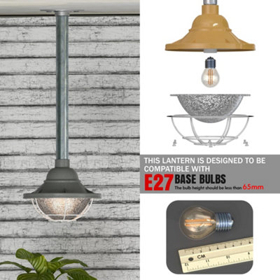 Ceiling Pendant Light Modern Industrial Galvanized Conduit Pipe Metal ...