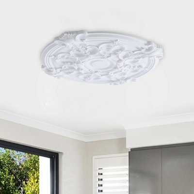 Ceiling Rose Polyurethane Grace and Gorgeous Ceiling Medallion 67cm Dia x 4.2cm T White