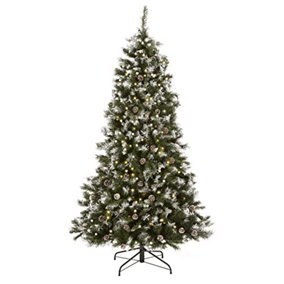 Celebright 6ft / 1.8m Winchester Christmas Tree - Multi-Function Pre-Lit with 200 Frost Berry Warm White LED Lights