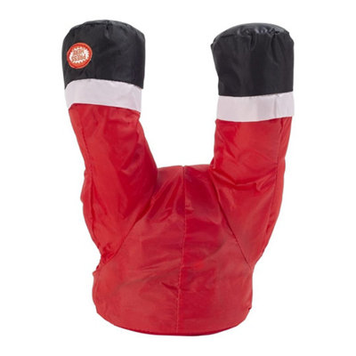 UOAESR Christmas Crashing Santa & Reindeer Window Decoration, Animated Kicking Santa With Cracked Glass Effect, Funny Christmas Window Decorations, Fits Any Window (A+B