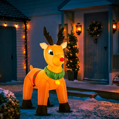 Celebright Christmas Inflatable Reindeer - Outdoor/Indoor Bright LED ...