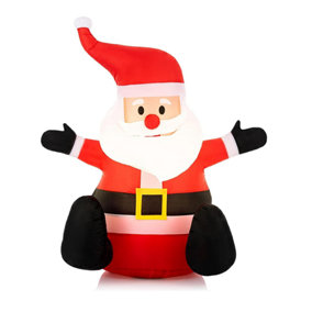 Celebright Christmas Inflatable Santa - Outdoor/Indoor Bright LED Light Up Porch Decoration - Built in Air Compressor - 100cm