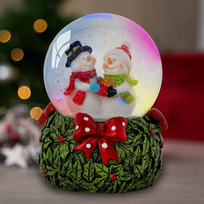 Celebright Christmas Musical Snow Globe - Plays 8 Songs With