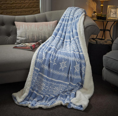 Celebright Christmas Sherpa Fleece Throw - Large 50 x 70 inches Fluffy ...