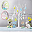 Celebright Easter Tree Pre-Lit with 24 Warm White LEDs 60cm/2ft-  Battery Operated - Timer Function - Decorations Included