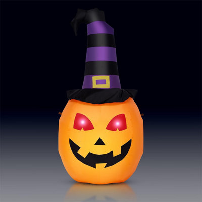 Celebright Inflatable Halloween Pumpkin - Outdoor/Indoor Bright LED Light Up Porch Decoration - Built in Air Compressor - 180cm