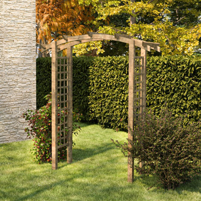 Celeste Curved Top Wooden Garden Arch - 4