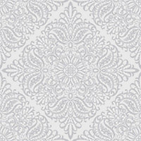 Celestial Wallpaper In White And Silver