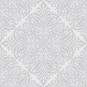 Celestial Wallpaper In White And Silver