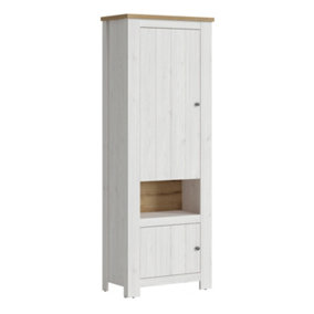 Celesto 2 Door Cabinet in White and Oak