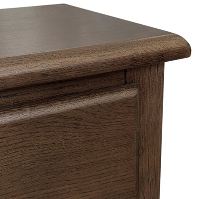Celine Dark Oak 2 Over 3 Drawer Chest - Fully Assembled - By Roseland ...