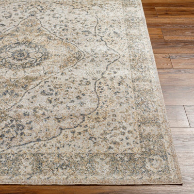 CELINE Round Machine Traditional Modern Boho Camel Rug 200 x 200 cm
